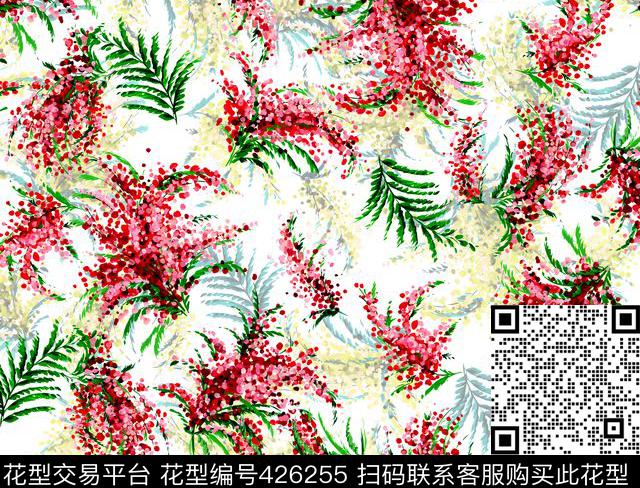 时尚手绘清新小碎花数码印花华亿平台下载（图片编号: 426255） - 瓦栏（Walan）