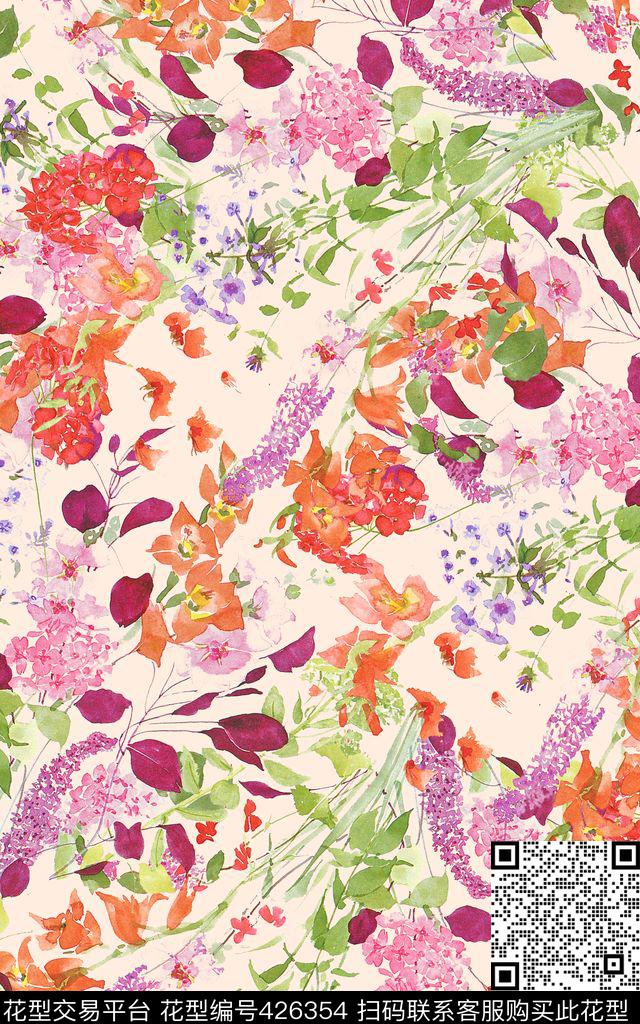花小清新小碎花数码印花华亿平台下载（图片编号: 426354） - 瓦栏（Walan）