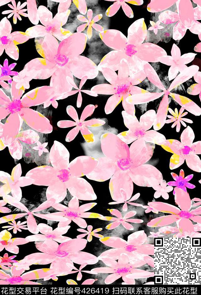 欧洲复古瑕疵数码印花华亿平台下载（图片编号: 426419） - 瓦栏（Walan）