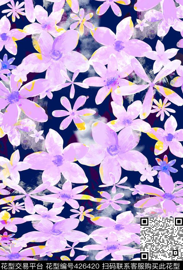 欧洲复古瑕疵数码印花华亿平台下载（图片编号: 426420） - 瓦栏（Walan）