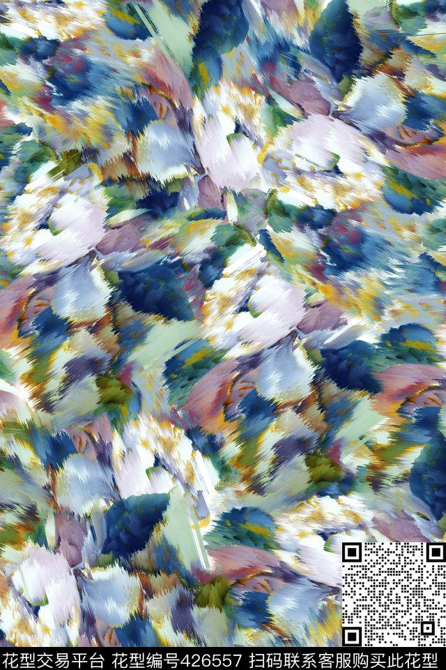 抽象抽象花卉纹理效果数码印花华亿平台下载（图片编号: 426557） - 瓦栏（Walan）