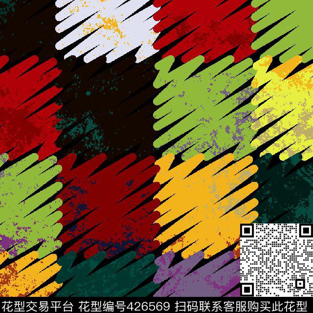 靓丽迷彩线条传统印花华亿平台下载（图片编号: 426569） - 瓦栏（Walan）