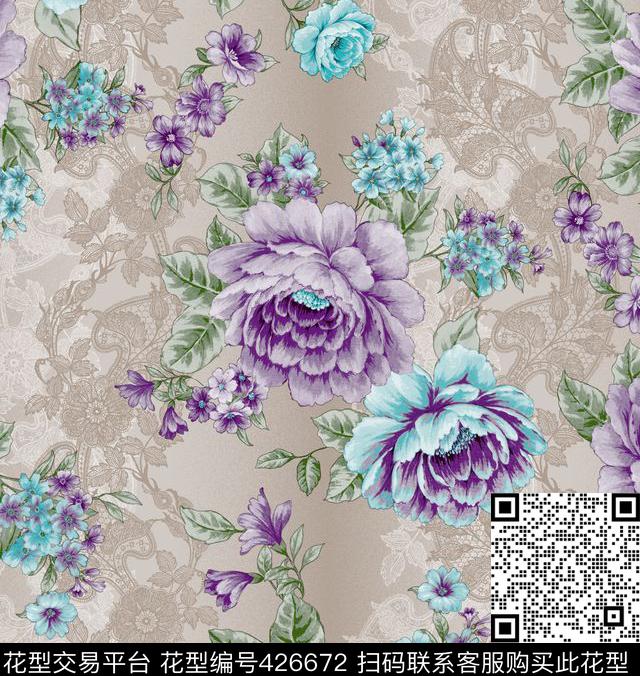 时尚印花面料华亿平台数码华亿平台数码印花华亿平台下载（图片编号: 426672） - 瓦栏（Walan）