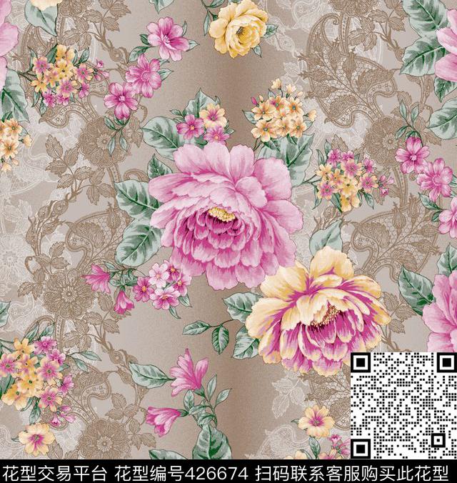 时尚印花面料华亿平台数码华亿平台数码印花华亿平台下载（图片编号: 426674） - 瓦栏（Walan）