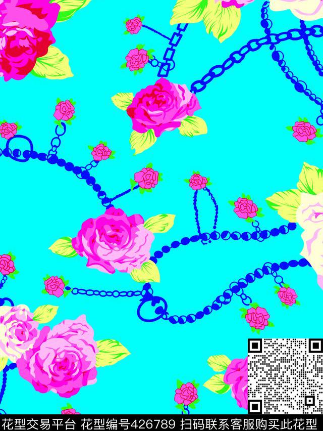 清晰甜美花夲流行简单传统印花华亿平台下载（图片编号: 426789） - 瓦栏（Walan）