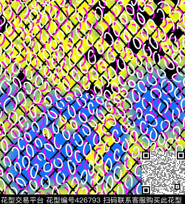 流行几何组合简单大方传统印花华亿平台下载（图片编号: 426793） - 瓦栏（Walan）