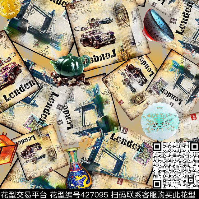 复古欧式邮票古代瓷器玉器数码印花华亿平台下载（图片编号: 427095） - 瓦栏（Walan）