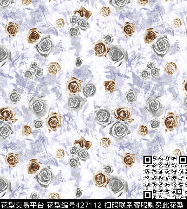 古朴花朵教堂数码印花华亿平台下载（图片编号: 427112） - 瓦栏（Walan）