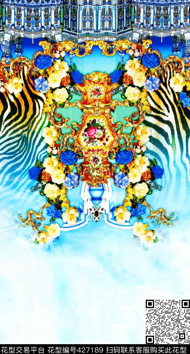 裙子时尚女装数码印花华亿平台下载（图片编号: 427189） - 瓦栏（Walan）