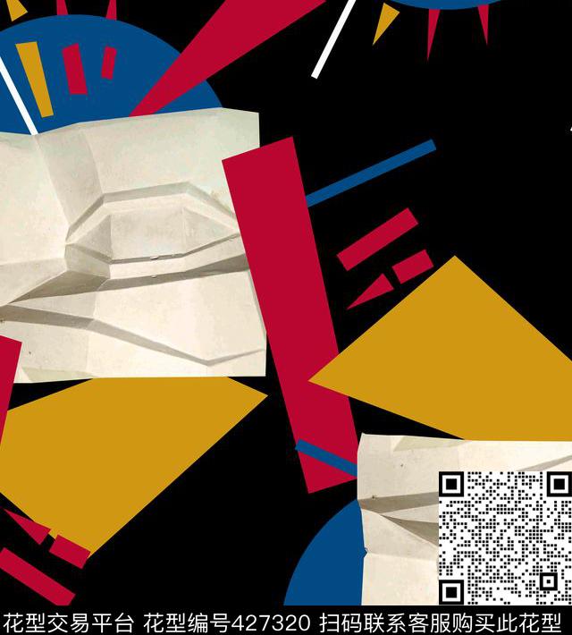 潮流复古男装传统印花华亿平台下载（图片编号: 427320） - 瓦栏（Walan）