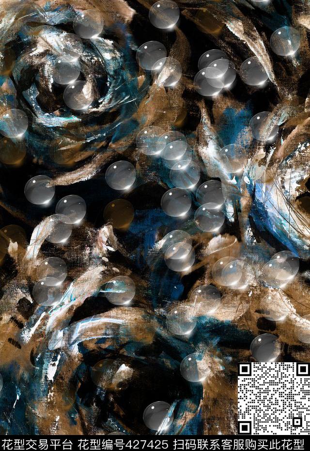 定位瑕疵手绘玫瑰传统印花华亿平台下载（图片编号: 427425） - 瓦栏（Walan）