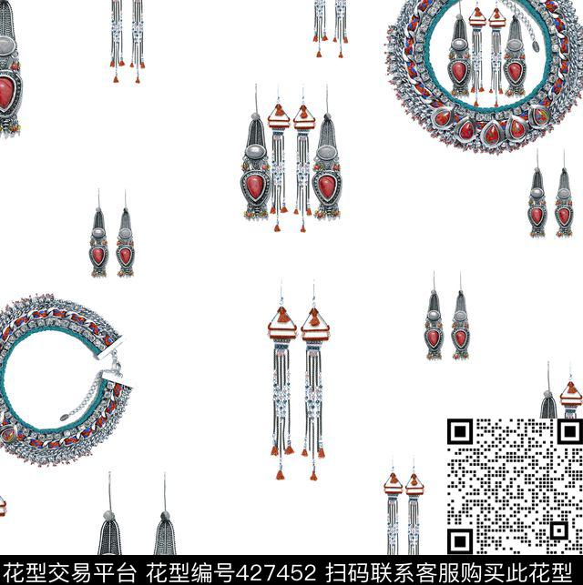 耳环项链大牌传统印花华亿平台下载（图片编号: 427452） - 瓦栏（Walan）