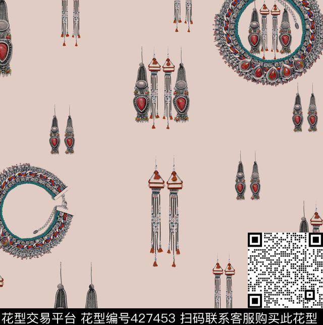 耳环项链大牌传统印花华亿平台下载（图片编号: 427453） - 瓦栏（Walan）