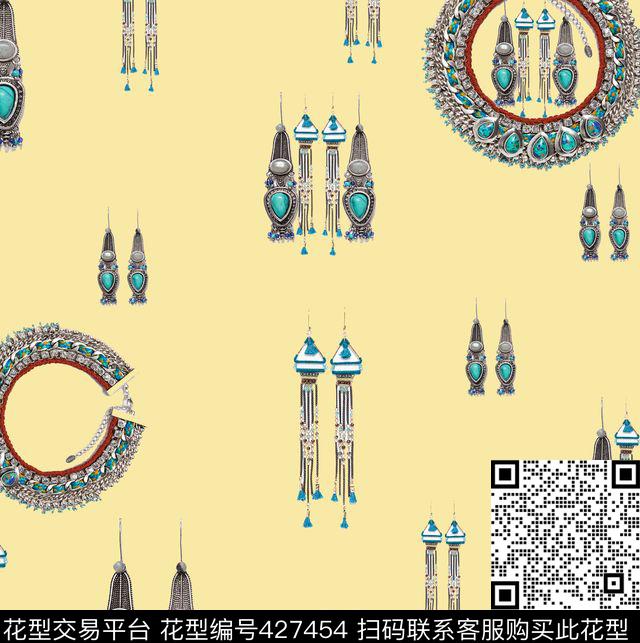 耳环项链大牌传统印花华亿平台下载（图片编号: 427454） - 瓦栏（Walan）
