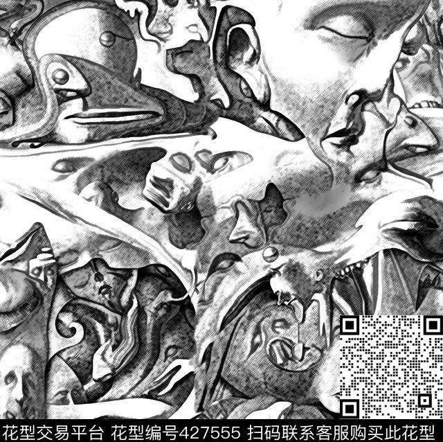 复古个性头像男装数码印花华亿平台下载（图片编号: 427555） - 瓦栏（Walan）