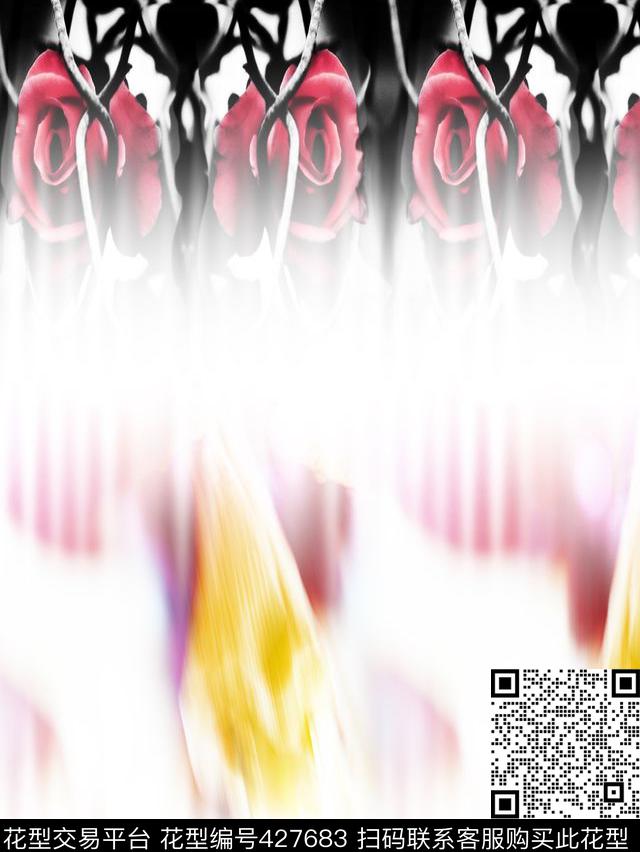 抽象抽象花花数码印花华亿平台下载（图片编号: 427683） - 瓦栏（Walan）