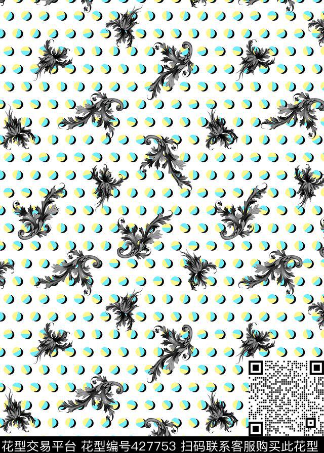 复古花欧美数码印花华亿平台下载（图片编号: 427753） - 瓦栏（Walan）