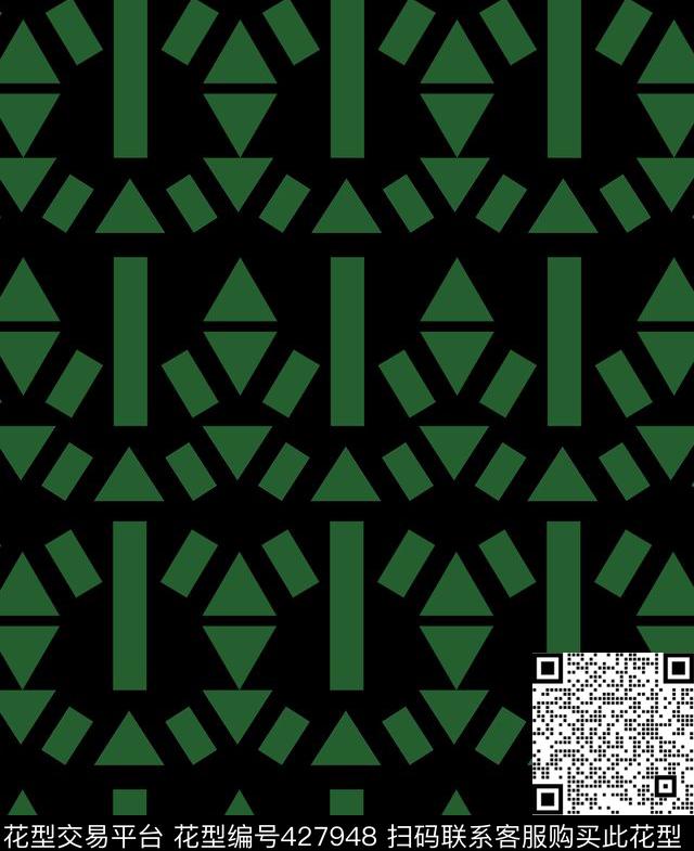 几何几何拼接时尚休闲数码印花华亿平台下载（图片编号: 427948） - 瓦栏（Walan）