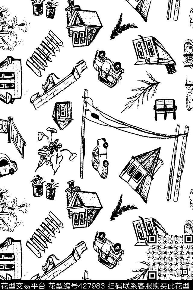 简约卡通传统印花华亿平台下载（图片编号: 427983） - 瓦栏（Walan）