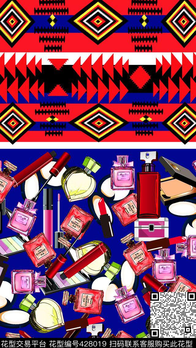 定位几何口红数码印花华亿平台下载（图片编号: 428019） - 瓦栏（Walan）