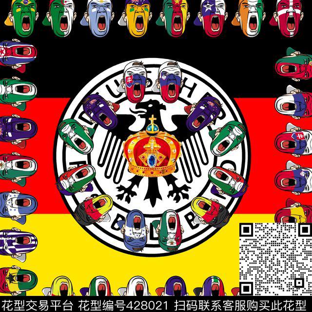 面具几何德国数码印花华亿平台下载（图片编号: 428021） - 瓦栏（Walan）