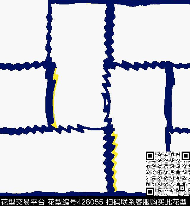 方形格子几何传统印花华亿平台下载（图片编号: 428055） - 瓦栏（Walan）