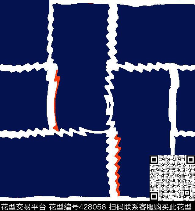 几何方形格子传统印花华亿平台下载（图片编号: 428056） - 瓦栏（Walan）