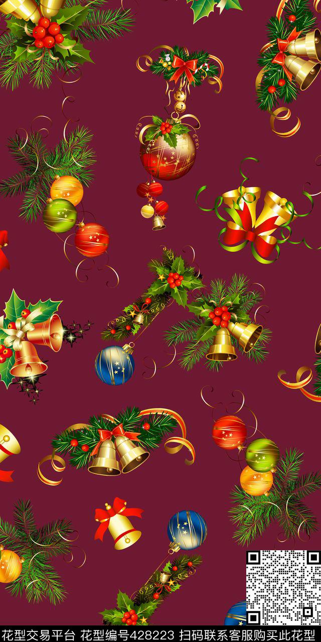 清爽铃铛时尚数码印花华亿平台下载（图片编号: 428223） - 瓦栏（Walan）