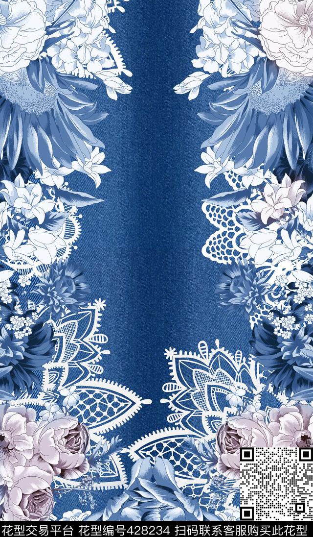 长裙定位流行时尚数码印花华亿平台下载（图片编号: 428234） - 瓦栏（Walan）