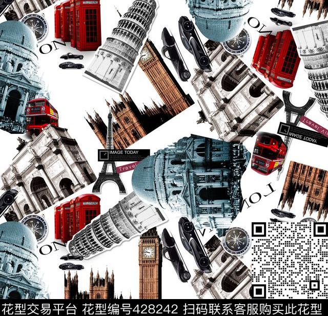 建筑欧美时尚数码印花华亿平台下载（图片编号: 428242） - 瓦栏（Walan）