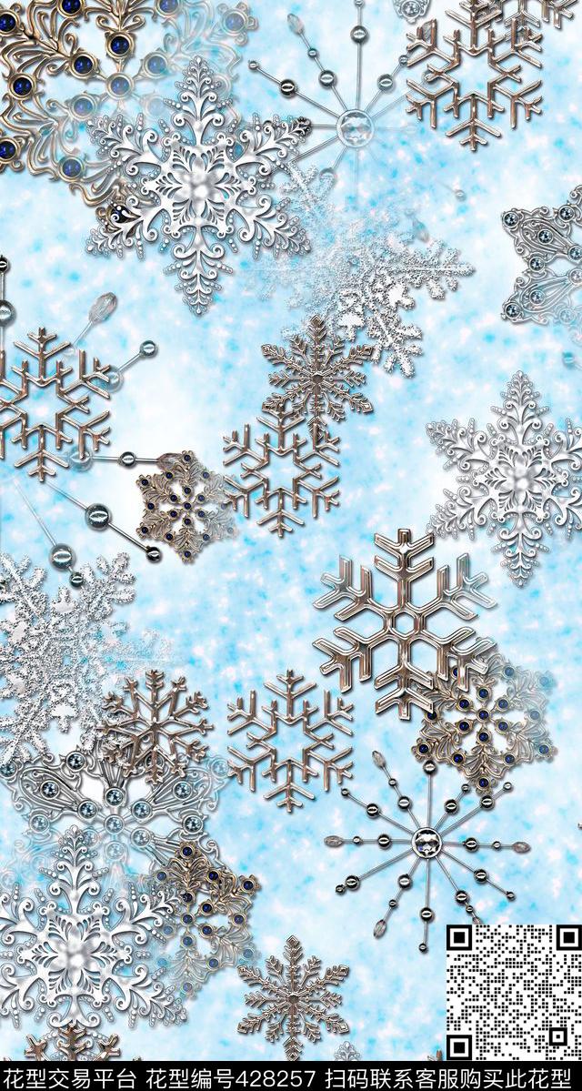 抽象服装金属条纹数码印花华亿平台下载（图片编号: 428257） - 瓦栏（Walan）