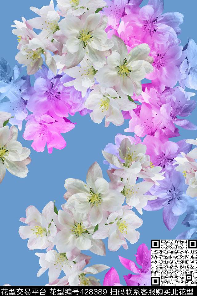 暗花花卉简洁清新数码印花华亿平台下载（图片编号: 428389） - 瓦栏（Walan）