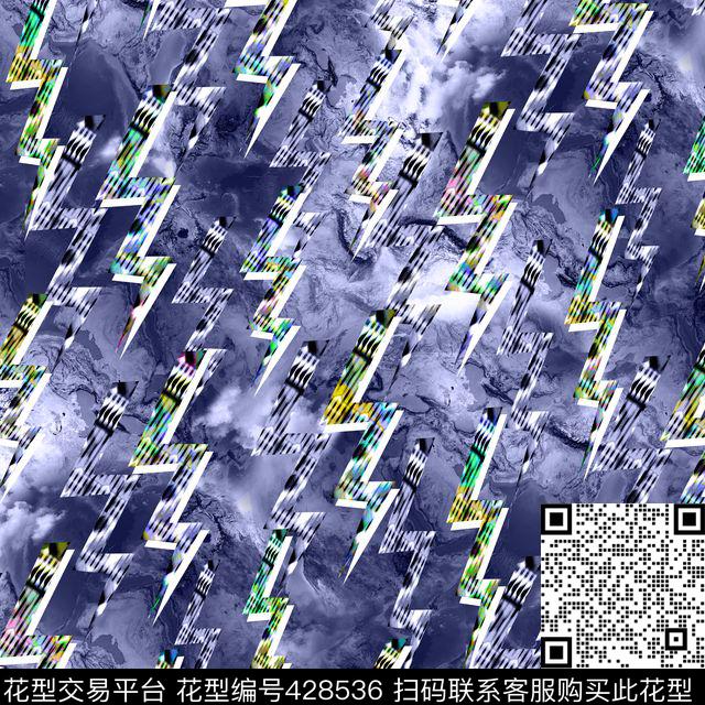 末日主题闪电彩色闪电岩浆三D底纹数码印花华亿平台下载（图片编号: 428536） - 瓦栏（Walan）