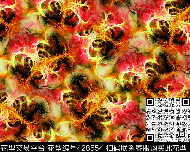 抽象黄卡其数码印花华亿平台下载（图片编号: 428554） - 瓦栏（Walan）