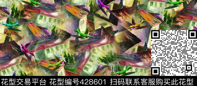 动物组合黄绿底纹动物数码印花华亿平台下载（图片编号: 428601） - 瓦栏（Walan）