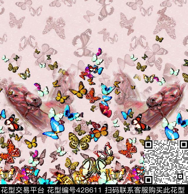 底纹动物组合卡其数码印花华亿平台下载（图片编号: 428611） - 瓦栏（Walan）