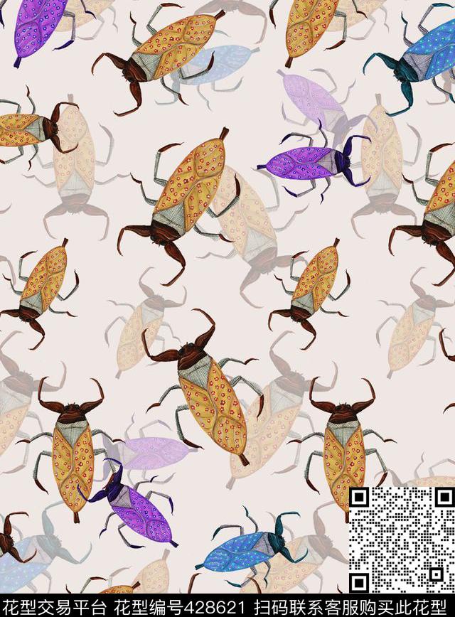 昆虫男装衬衫sunday_动物人物系列数码印花华亿平台下载（图片编号: 428621） - 瓦栏（Walan）