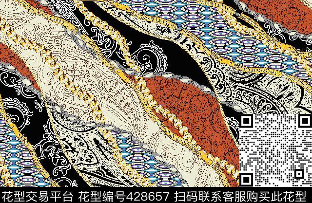 复古装饰花腰果碎花传统印花华亿平台下载（图片编号: 428657） - 瓦栏（Walan）