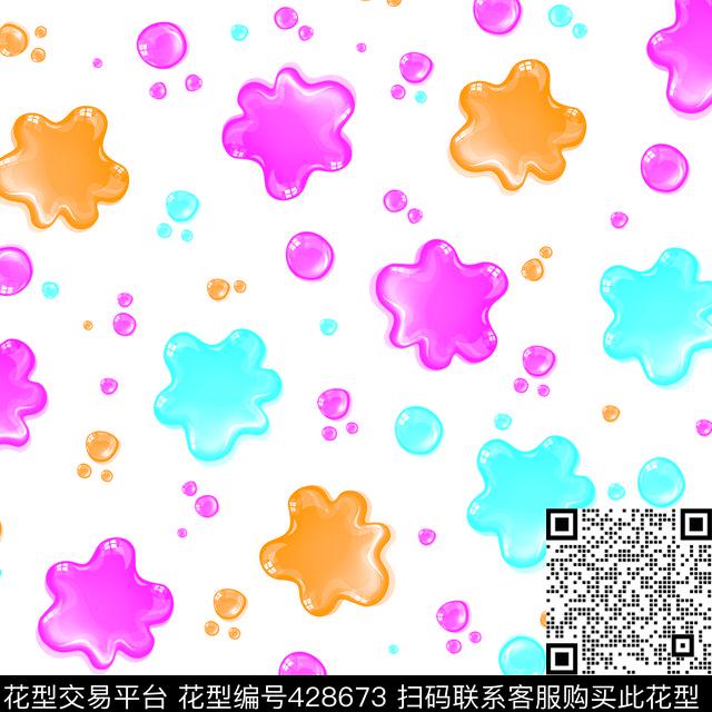 水珠炫彩童装数码印花华亿平台下载（图片编号: 428673） - 瓦栏（Walan）