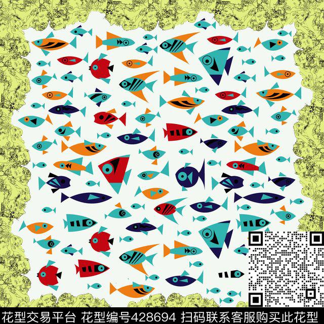 靓丽清新道鹏—丝巾华亿平台传统印花华亿平台下载（图片编号: 428694） - 瓦栏（Walan）