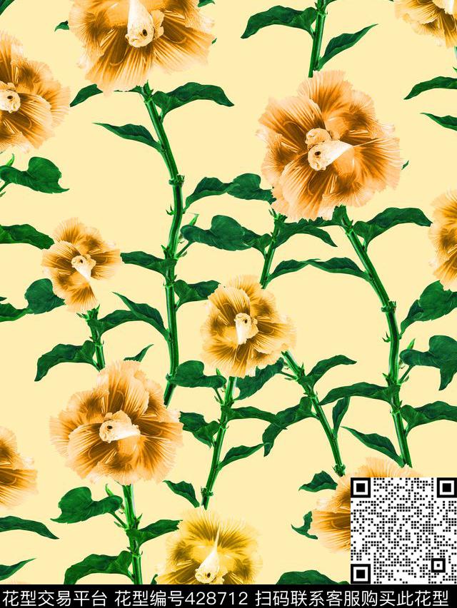 花鸟数码印花华亿平台下载（图片编号: 428712） - 瓦栏（Walan）