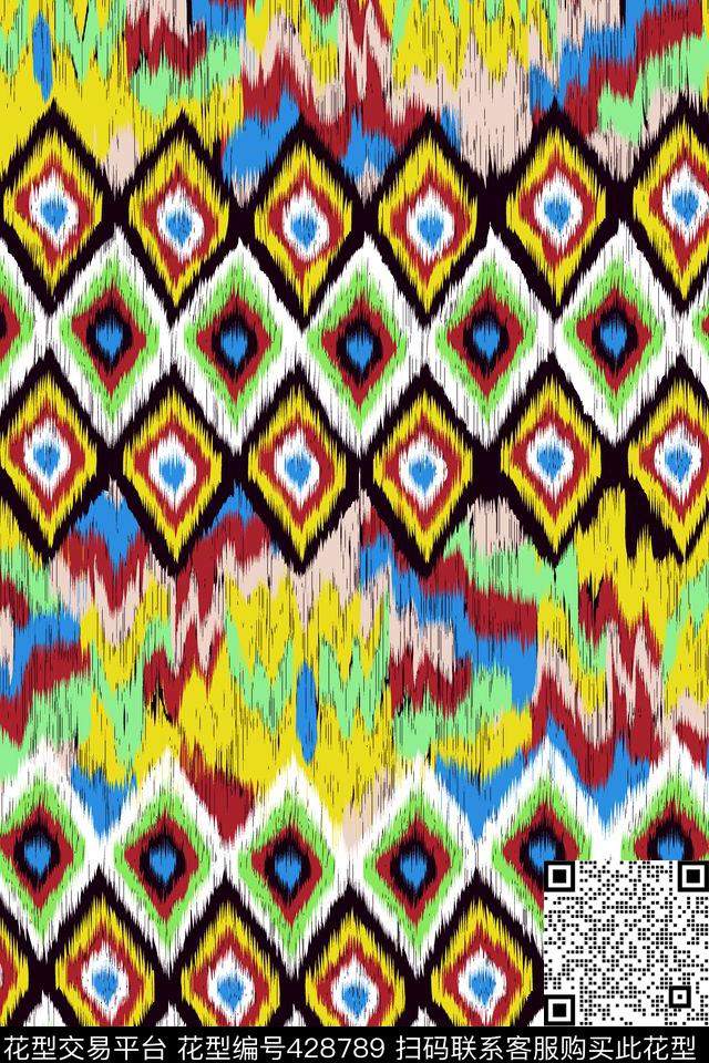 定位几何波纹数码印花华亿平台下载（图片编号: 428789） - 瓦栏（Walan）