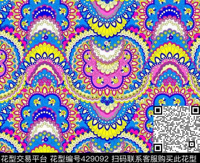 欧式风格流行时尚甜美简单传统印花华亿平台下载（图片编号: 429092） - 瓦栏（Walan）