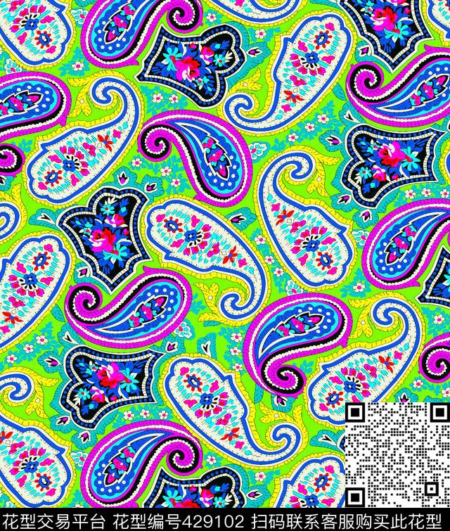 流行时尚简单大方清晰传统印花华亿平台下载（图片编号: 429102） - 瓦栏（Walan）