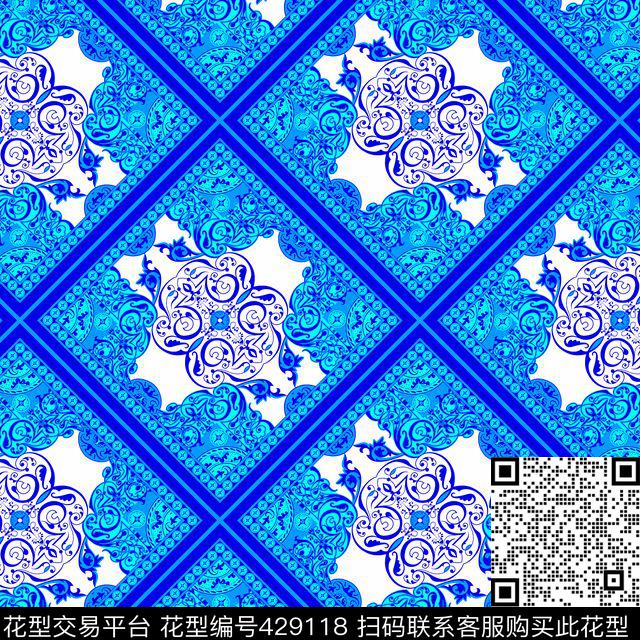 流行时尚简单大方大气传统印花华亿平台下载（图片编号: 429118） - 瓦栏（Walan）