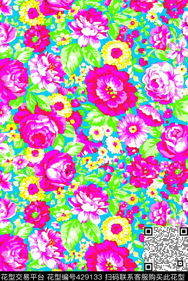 流行时尚甜美清晰传统印花华亿平台下载（图片编号: 429133） - 瓦栏（Walan）