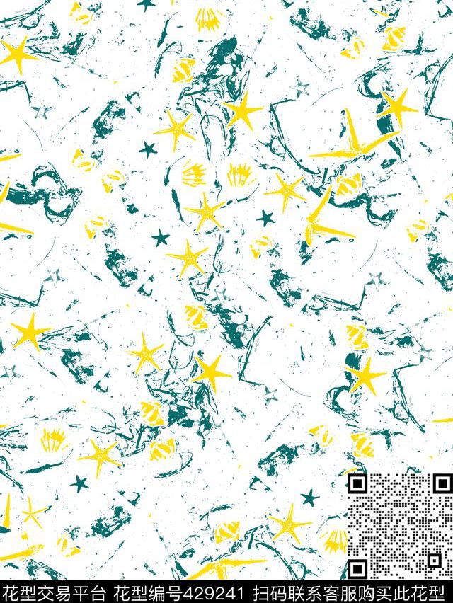 抽象花欧美抽象数码印花华亿平台下载（图片编号: 429241） - 瓦栏（Walan）