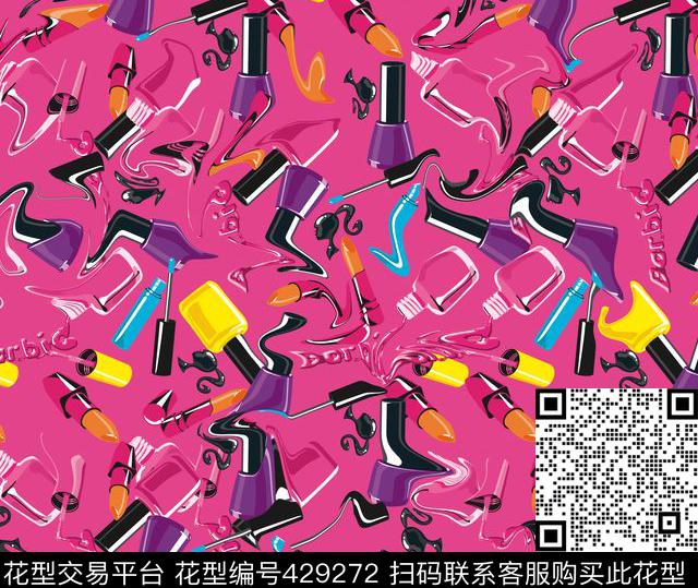 糖果色化妆品流动传统印花华亿平台下载（图片编号: 429272） - 瓦栏（Walan）