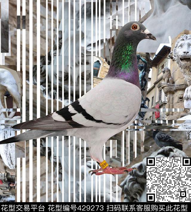 潮流大卫复古数码印花华亿平台下载（图片编号: 429273） - 瓦栏（Walan）