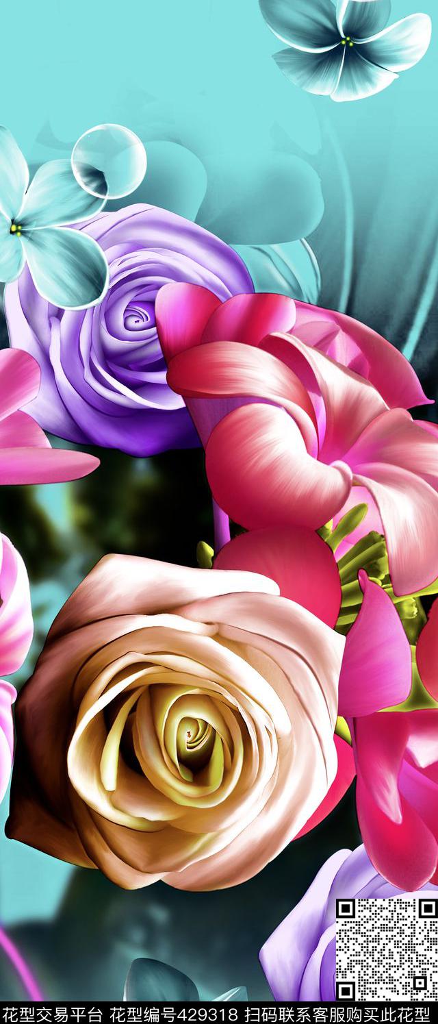 时尚面料华亿平台数码印花流行华亿平台数码印花华亿平台下载（图片编号: 429318） - 瓦栏（Walan）